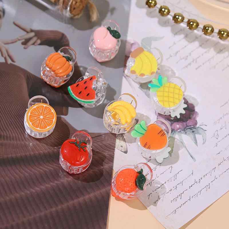 ヘアピン キッズ 女の子 子供 ヘアクリップ かわいい フルーツ柄 果物 ヘアアクセサリー 髪留め カラフ..