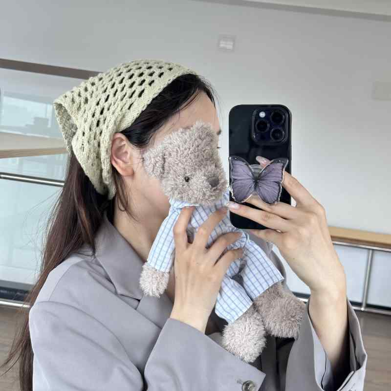 ニット レディース 三角巾 ヘアバンド 春秋 日韓 かわいい おしゃれ 毛糸 飾り ヘッドバンド ビーニー ..