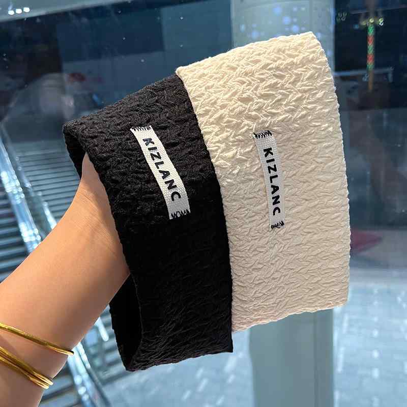 ヘアバンド レディース 韓国 格子柄 パイル地 スポーツ かわいい ヘアアクセサリー まとめ髪 桃色 黒 ..