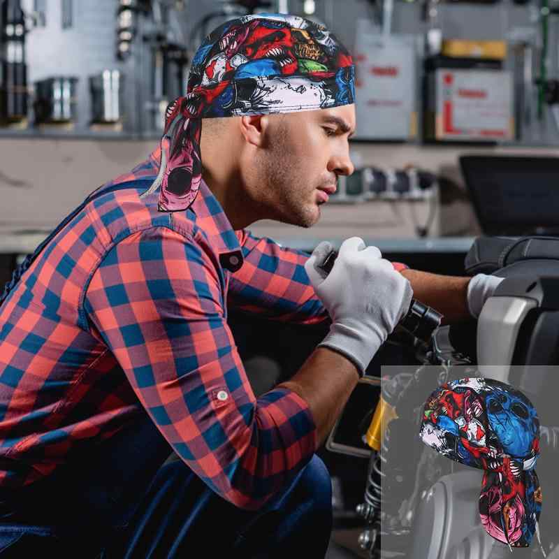 スポーツ帽子 ヘッドバンド スカル柄 バンダナキャップ インナーキャップ 通気性 サイクリング ランニ..