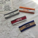 ヘアバンド レディース スポーツ アウトドア 運動用 ヘッドバンド ストライプ 格子柄 グレー ホワイト オレンジ ネイビー(x2)