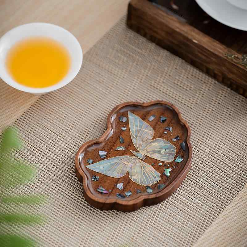 茶托 コースター 胡桃木 漆器 木製 