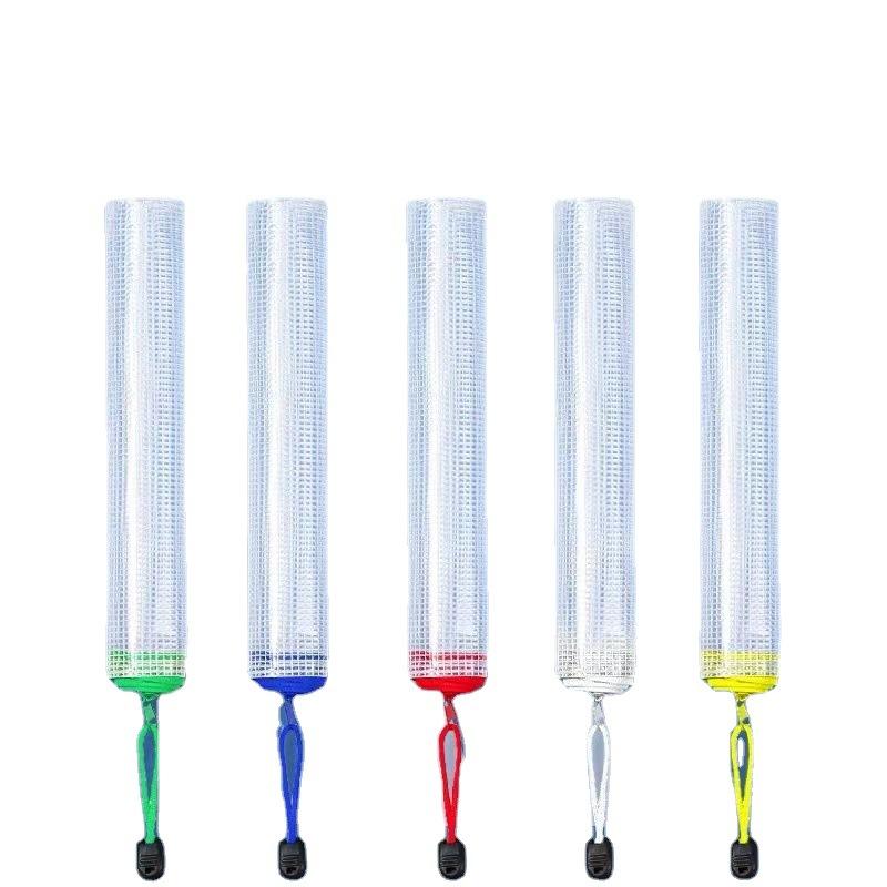 ドキュメントファイル レディース メンズ A4 半透明 メッシュ ファスナー付き PVC 資料袋 10個 事務用..