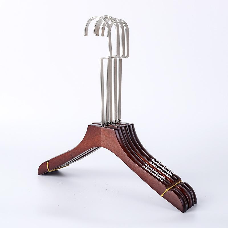 子供用ハンガー 木製 滑り止め 衣類ハンガー ズボンハンガー キッズ ベビー 子供服 古着 レトロ ロングフック ブラック 黒 グレー ブラウン 焦げ茶(x2)