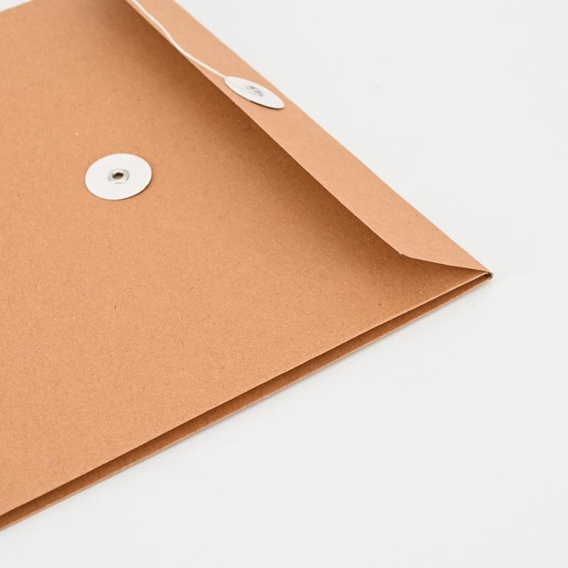 書類ケース A4 牛革紙 ファイル袋 大容量 オフィス 事務用品 綴じ紐式(x50)