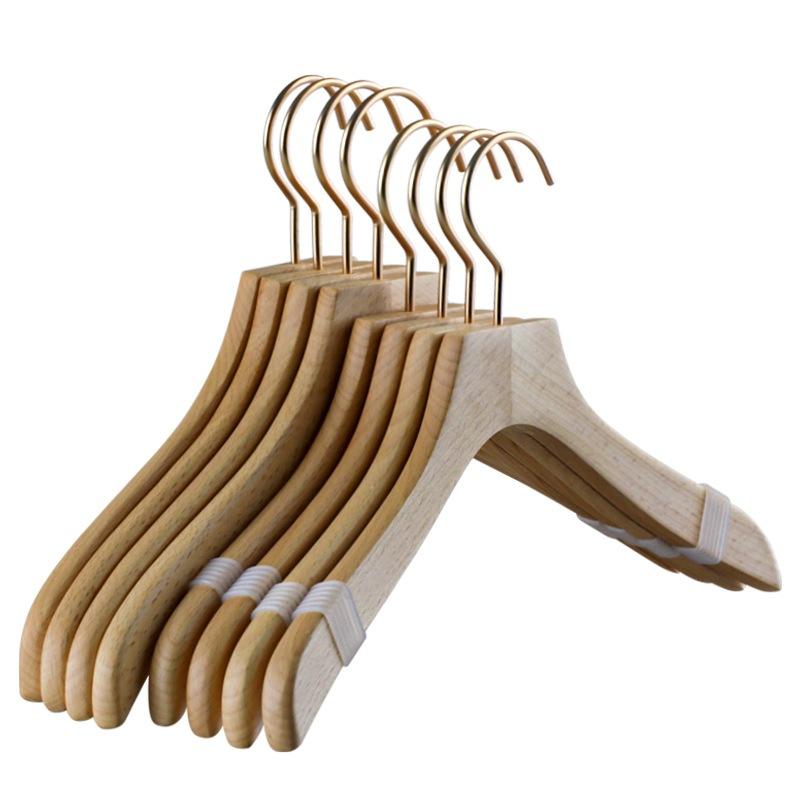 ハンガー 木製ハンガー メンズ レディース 男性用 女性用 滑り止め Beech材 ビーチ材 コート 大判サイズ対応 ズボン パンツ スラックス スカート(x1...