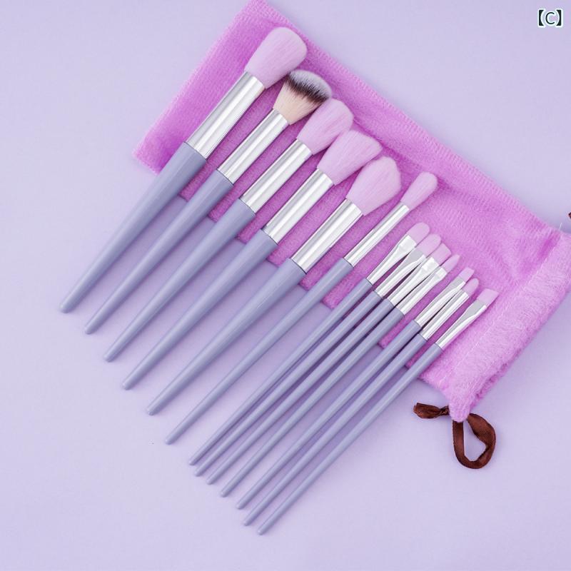 よく 売れている 13本の 化粧 ブラシ セットの 携帯型の 散水 ブラシの 頬 紅 ブラシの 柔らかい 毛の アイシャドーの 唇 ブラシの 化粧 道具