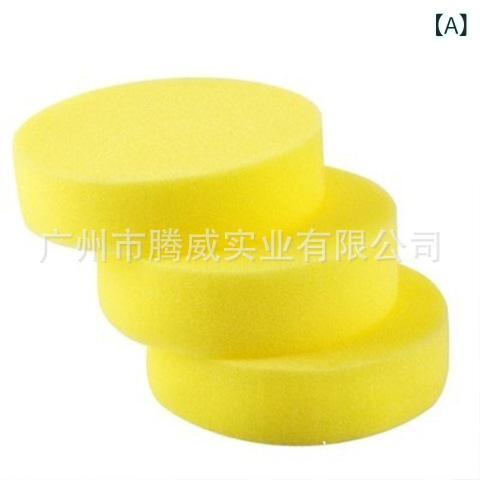 円形 ワックス ポンジ 自動車 清潔 美容 研磨 メッキ 綿高 密度 白 靴 綿 ワックス ポンジ 拭き