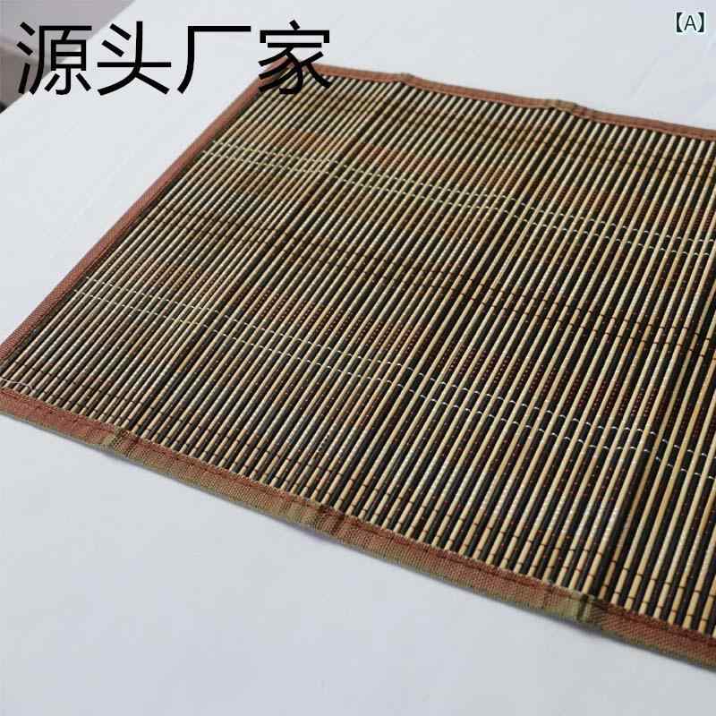 ランチョンマット 竹製コースター プレースマット 織り 竹 おしゃれ 無地 シンプル(x2)