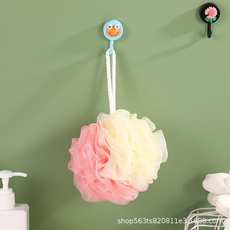 浴用ボール レディース メンズ 浴用たわし バスポンジ 泡立ち ソフト タオル 2way かわいい 大判 米/ピンク 米/グレー 米/ブルー 米/グリーン 米/...