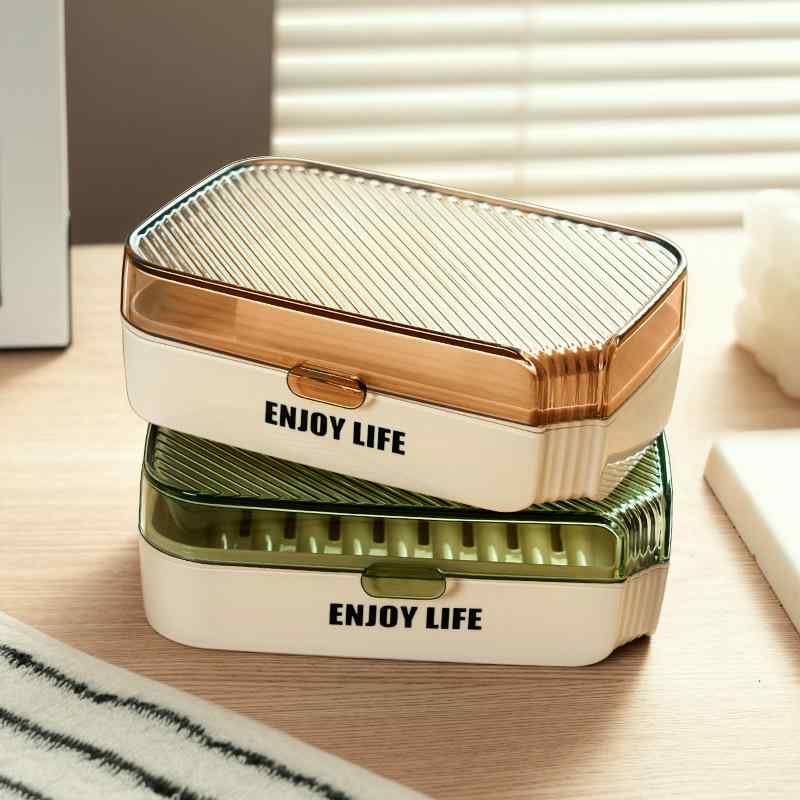 石鹸ケース フタ付き 二層 水切り 携帯用 学生寮 トイレ 家庭用 浴室 石鹸ボックス