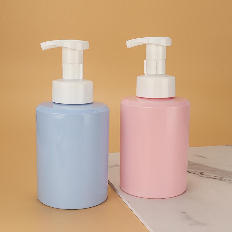 シャンプーボトル 500ml 泡 タイプ 詰め替え ポンプ式 PET素材 洗顔 沐浴 乳液 化粧水 容器 ブルー ピンク系 グリーン