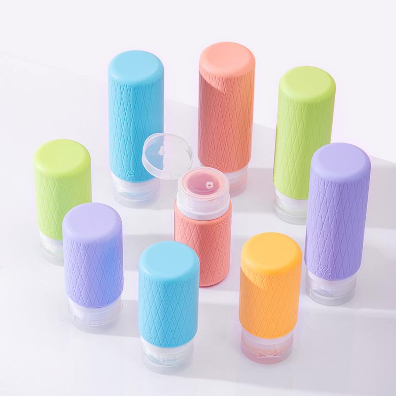 旅行用詰替容器 レディース メンズ シリコン製 携帯ボトル シャンプー リンス ボディソープ 化粧水 詰め替え容器 90ml 60ml ブルー パープル ピンク...