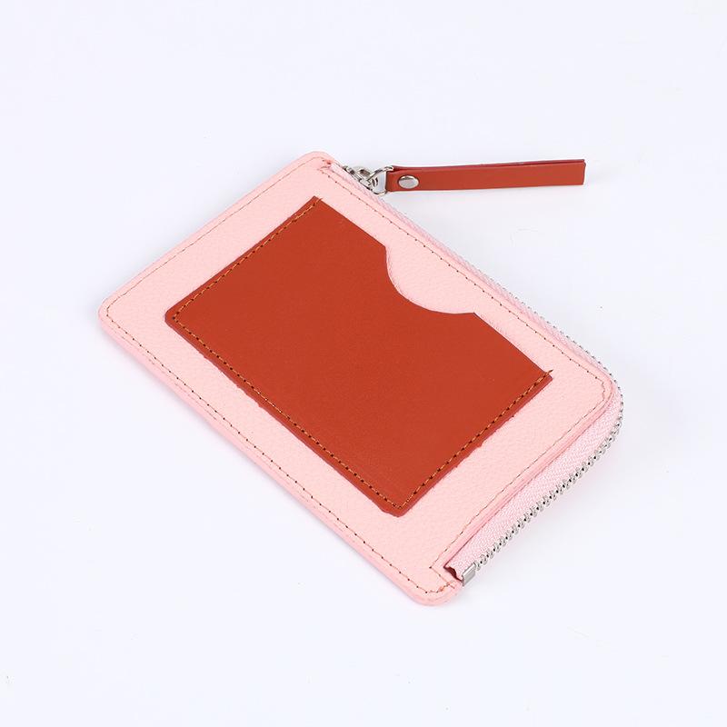 カードケース コインケース PUレザー 無地 シンプル 男女兼用 財布 小銭入れ カード収納 ミニ財布 薄型 軽量 普段使い(x200)