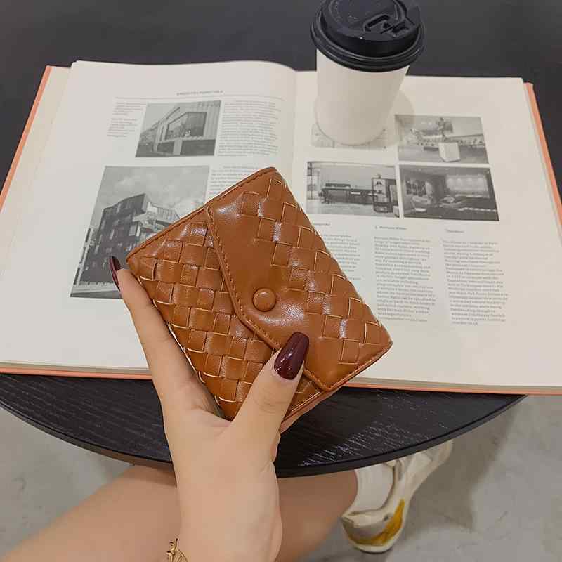 カードケース レディース カードホルダー 編み込み PUレザー 大容量 スキミング防止 札入れ 小銭入れ ..