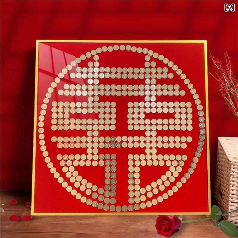 相框 結婚祝い DIY 手作り ギフト 実木 夫婦 恋人 記念日 正方形 リビング ベッドルーム 書斎 現代的 60 60 50 50 40 40 アルミ合金フ...