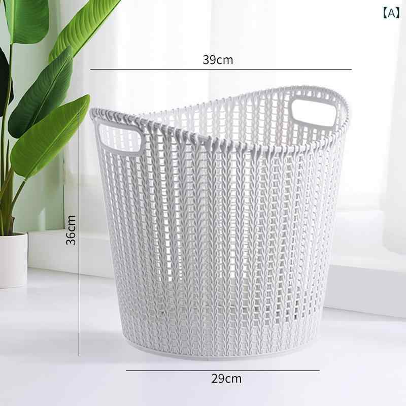 家庭 透かし彫りの プラスチックの 洗濯 かごの 浴室の 大きいサイズ 洗濯 かごの おもちゃの 衣類の ..