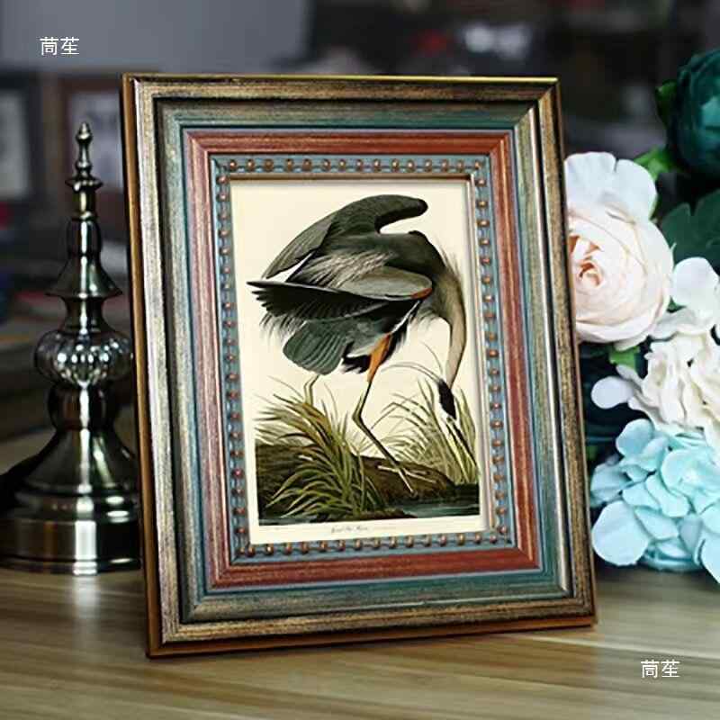 相框 木製 美式 レトロ アンティーク調 壁掛け 写真立て 油絵 書道 額縁 ゴールド ゴールド ブラウン ..