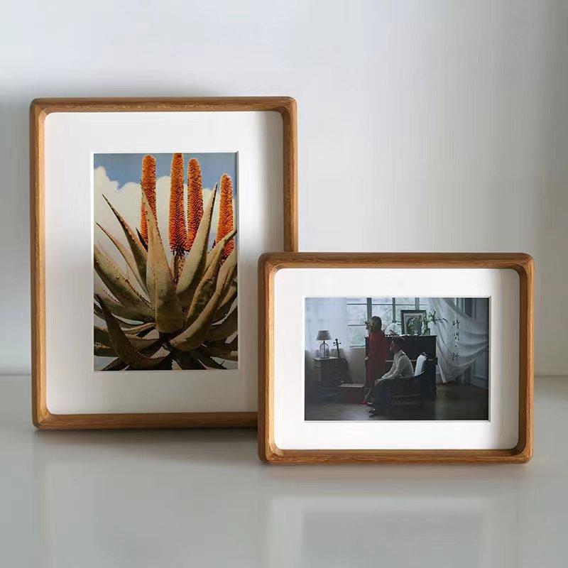 フォトフレーム 木製 無垢材 写真立て A4判 額縁 ウォールナット材 卓上 壁掛け 写真 ポスター イラスト