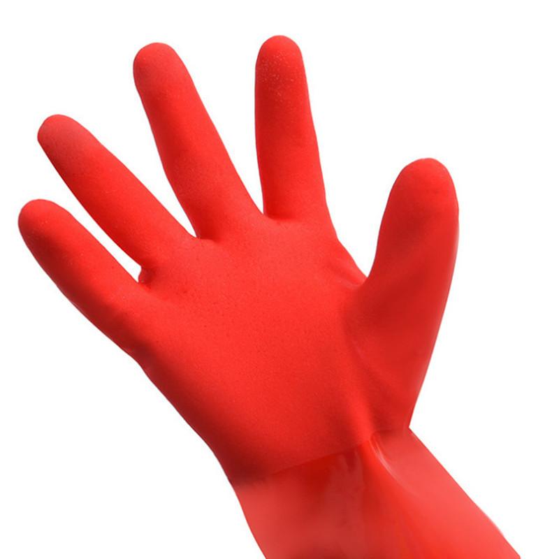 手袋 レディース 防寒 防水 防油 掃除 洗濯 食器洗い 炊事 家事 ゴム キッチン 秋冬(x10)