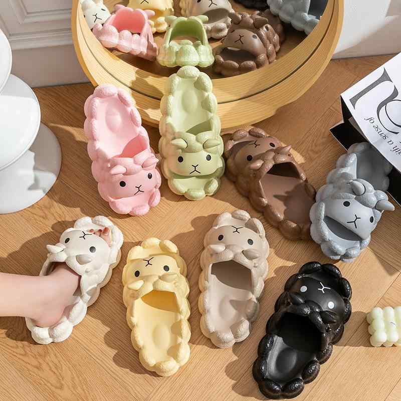 サンダル 親子 キッズ 厚底 かわいい カートゥーン EVA 雲柄 柔らか 滑り止め ビーチ 春夏