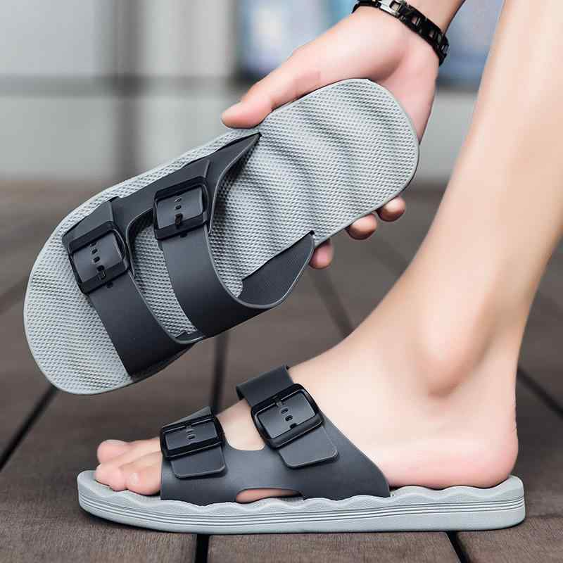 サンダル メンズ 男性用 EVA スリッパ 滑り止め マッサージ 大きいサイズ 通気性 普段使い 室内 浴室 カーキ ブラック グレー