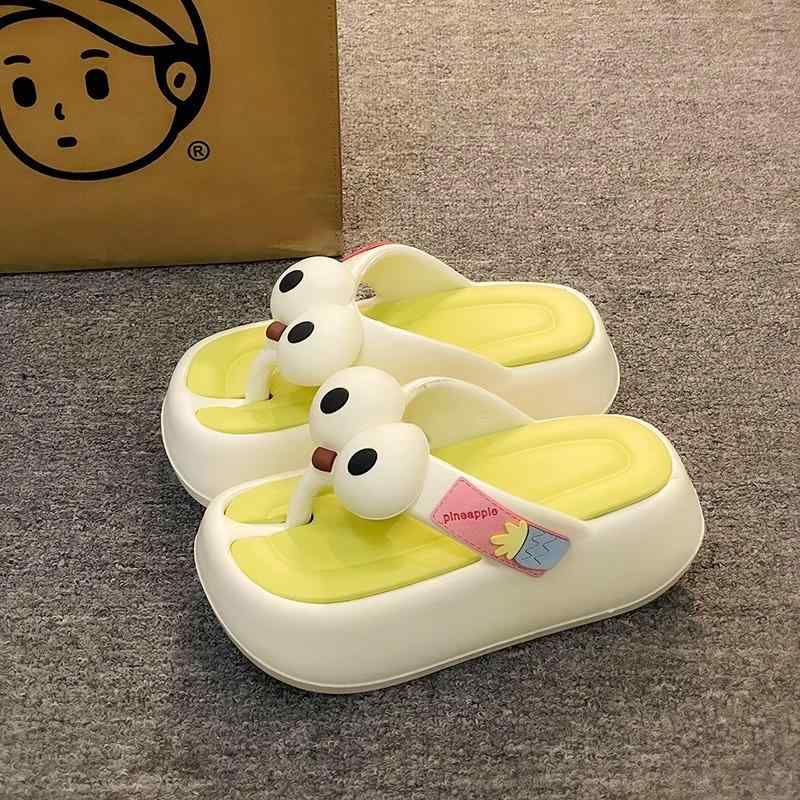 サンダル レディース 厚底 トングサンダル EVA ビーチサンダル 滑り止め 小柄 大 глаза 黒 ブラック 白 ホワイト 緑 グリーン 春夏(x2)