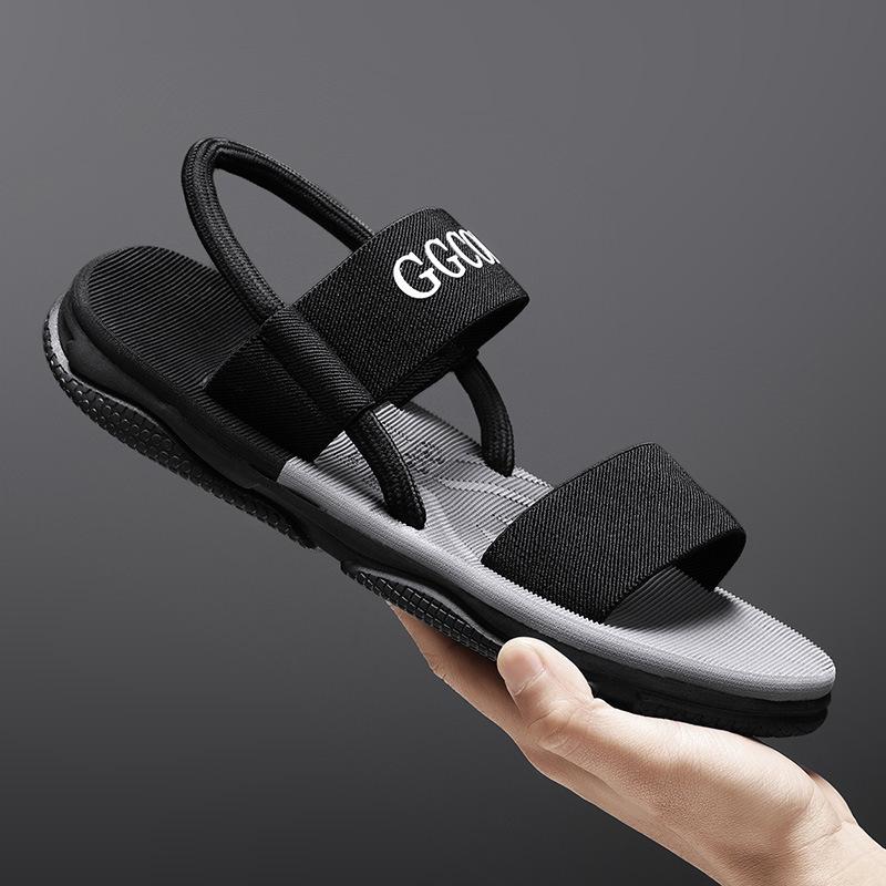 サンダル 男性用 ビーチサンダル スリッパ EVA 滑り止め 普段使い アウトドア 黒 ブラック系