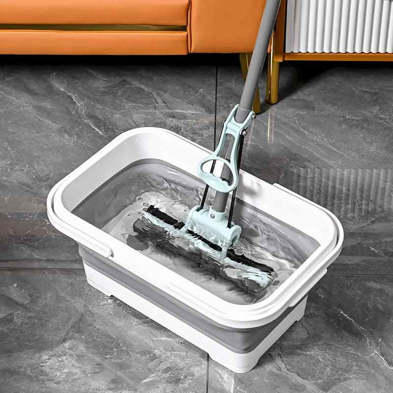 バケツ 大容量 折りたたみ式 モップバケツ 持ち運び可能 家庭用 プラスチック製 白グレー(x20)