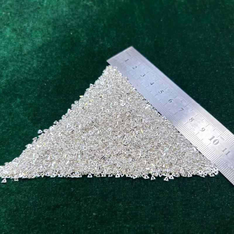シルバー925 ミニ 三角形 スペーサー 少量 銀 粒 ビーズ DIY ブレスレット ネックレス ストリング 編み..