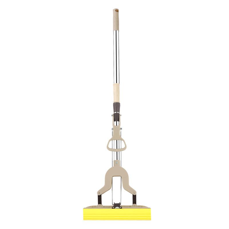 モップ 吸水 スポンジ 28cm 不锈钢 ステンレス 伸縮 折りたたみ 絞り 手洗い不要 腰曲げ不要(x2)