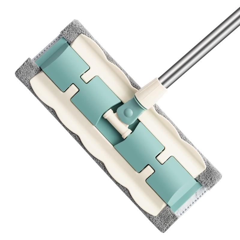 モップ タオル挟み式モップ フラットモップ 家庭用 乾湿両用 掃除 清掃 極細繊維 伸縮式 ステンレス