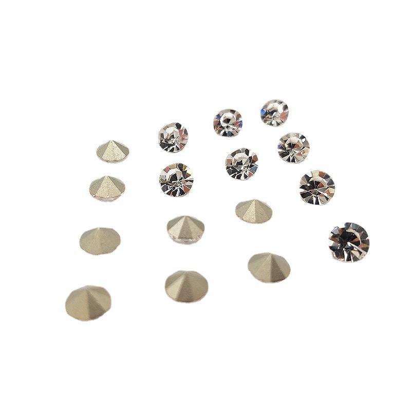 ネイルパーツ ジルコニア DIY 美甲 デコレーションパーツ 銀メッキ ホワイト ラインストーン アクセサ..