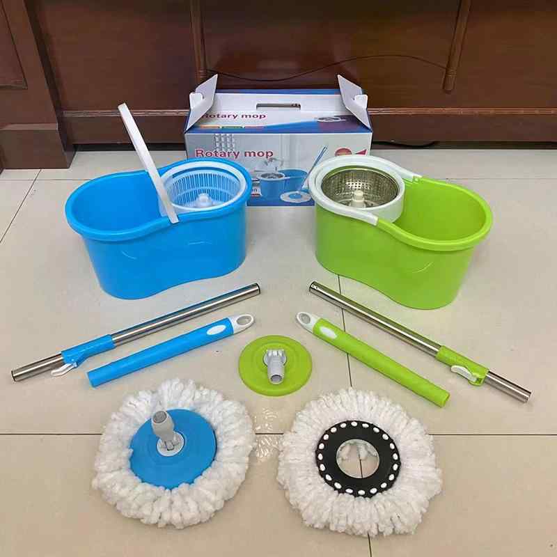 フロアモップ 手押し式 回転モップ セット モップ絞り器 バケツ付き 家庭用 床掃除 掃除用品