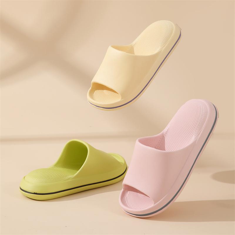 サンダル 厚底 レディース メンズ 室内履き ルームシューズ スリッパ クッション性 柔らか 滑り止め 防臭 EVA 春夏 秋冬 ピンク イエロー グリーン ブラック ホワイト(x2)