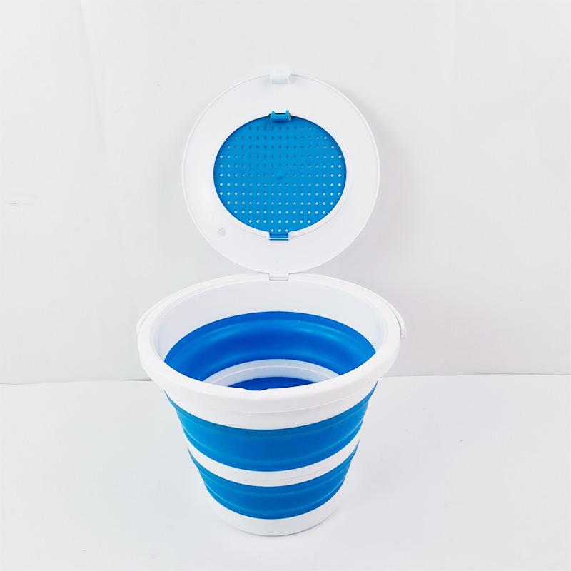 バケツ 折りたたみ 丸型 釣り用バケツ ポータブル 洗車 モップ TPE 10L 5L(x50)