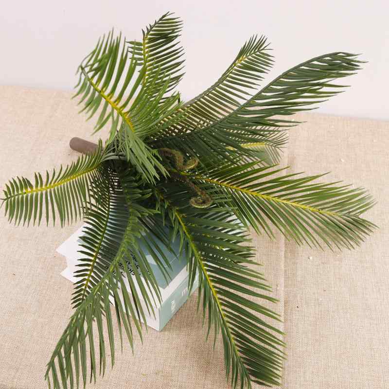 フェイクグリーン 鉄の木 蘇鉄 人工 ココナッツ 椰子 ヤシ 葉 室内 インテリア デコレーション 飾り ディスプレイ 造花(x3)
