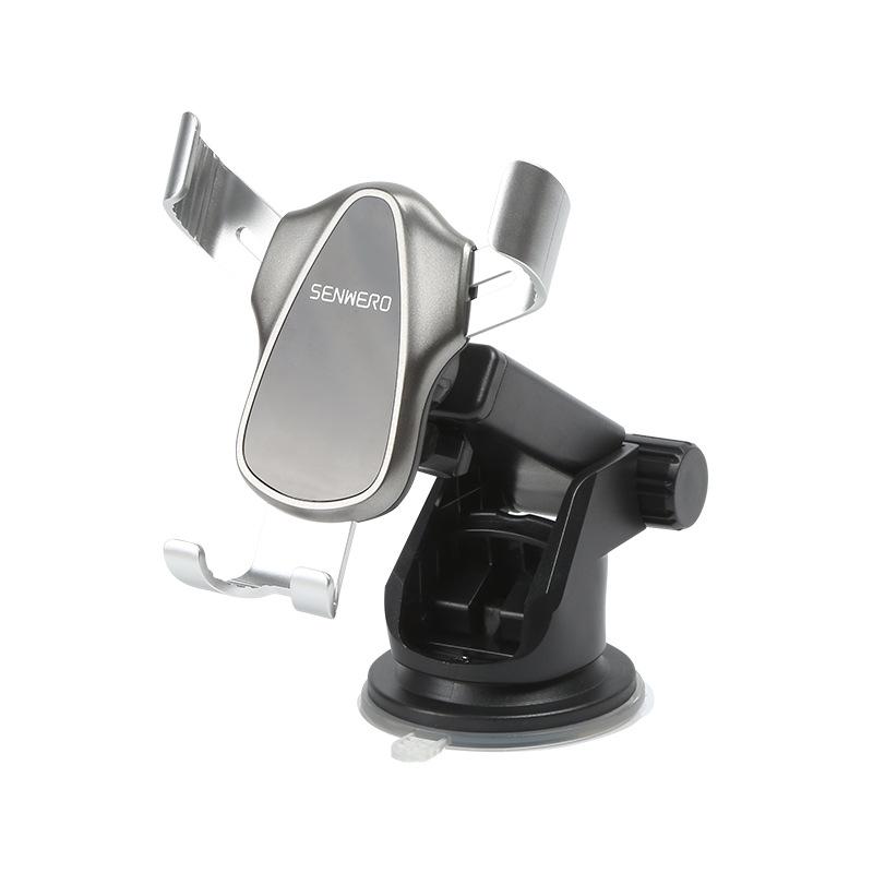 車載スマホホルダー 三角重力 ミラー型 出風口式 自動車 携帯電話 ナビ用 固定 スタンド チタンブラッ..