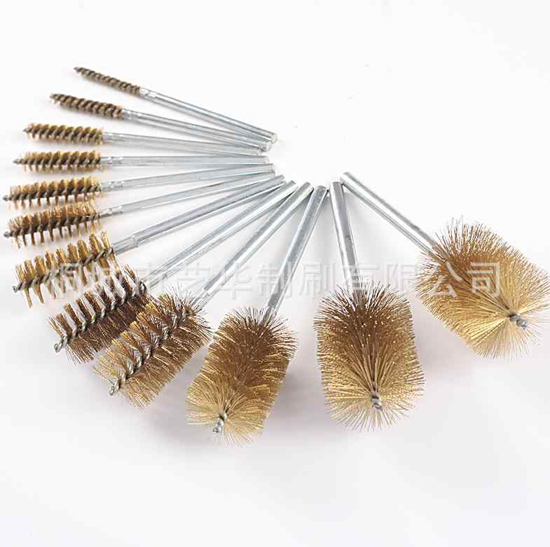 工具刷 銅線ブラシ パイプ内面研磨 サビ取り バリ取り クリーニング ドリルアタッチメント 銅線 径6mm ..
