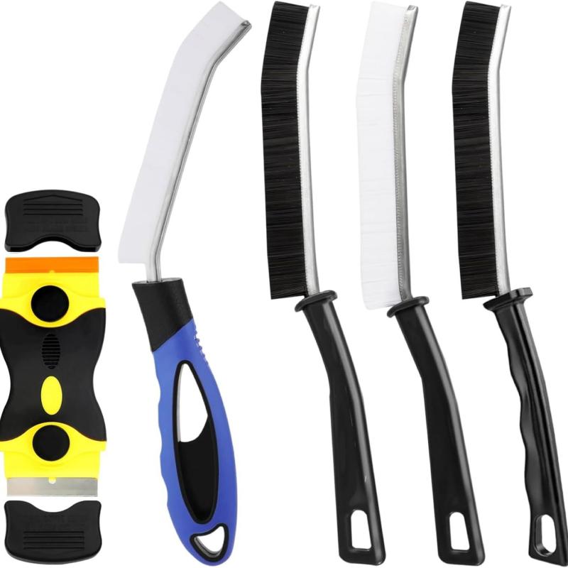 ブラシ 5点セット 隙間掃除 両面スクレーパー キッチン 浴室 窓 軌道 多機能 ギャップ クリーニング(x2)