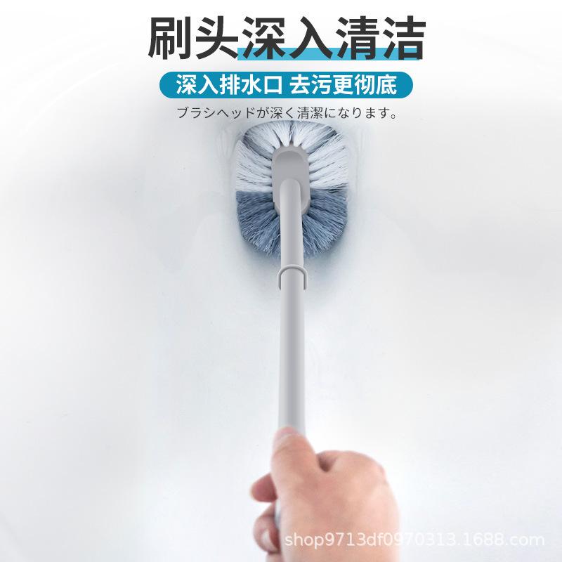 トイレブラシ 壁掛けタイプ 床置き可能 掃除ブラシ 便器ブラシ セット カーブ型 ロングハンドル ブラシ..