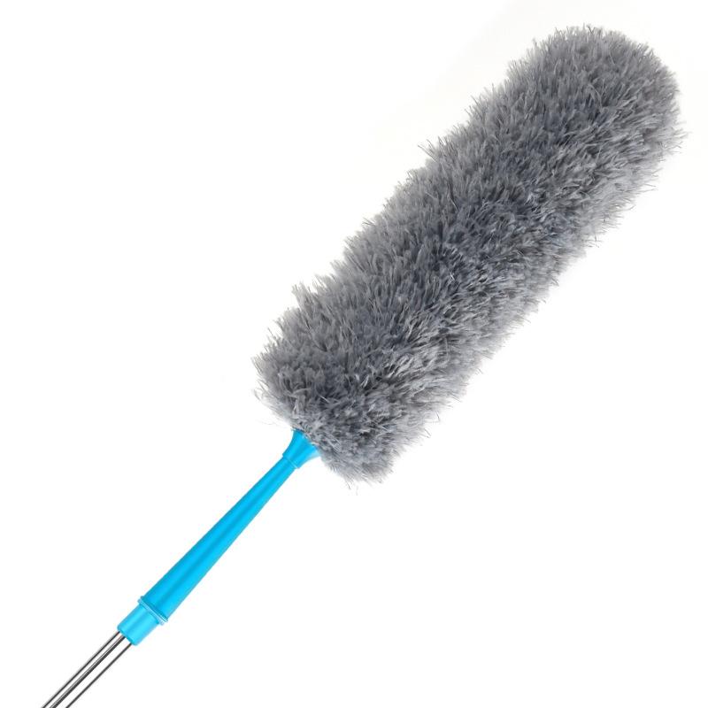 ハンディモップ 伸縮式 鶏毛ダスター 4点セット ガラスワイパー バスルームスクイジー ほうき ドライ ウェット両用 ホコリ取り