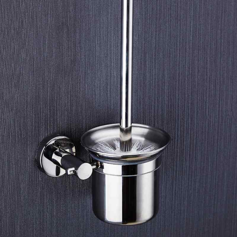 トイレブラシ ステンレス製 全鋼カップ付き 浴室 トイレ用 クリーニングブラシ(x2)