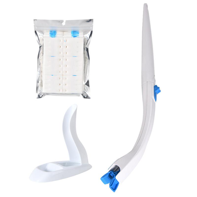 トイレブラシ セット 替えブラシ付き 掃除用品 衛生用品 溶ける 使い捨て サメの歯型