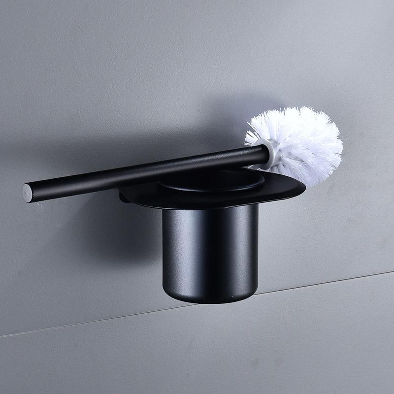 トイレブラシ アルミ製 トイレブラシスタンド セット 清掃ブラシ 衛生用品 浴室用 喷砂黒(x60)