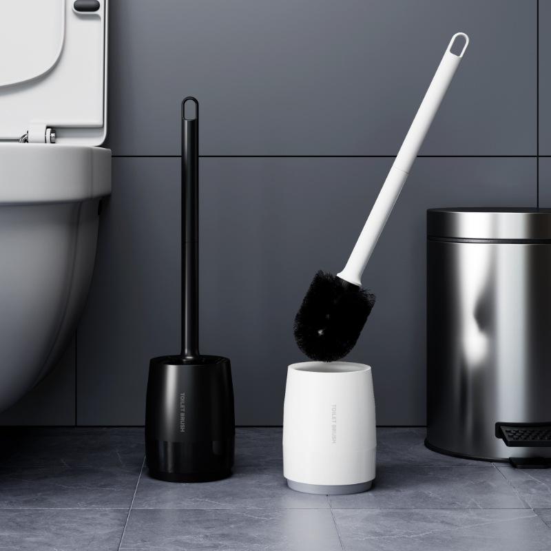 トイレブラシ レディース メンズ ユニセックス 兼用 雑貨 プラスチック製 台座付き 衛生ブラシ 暗夜黒 ..