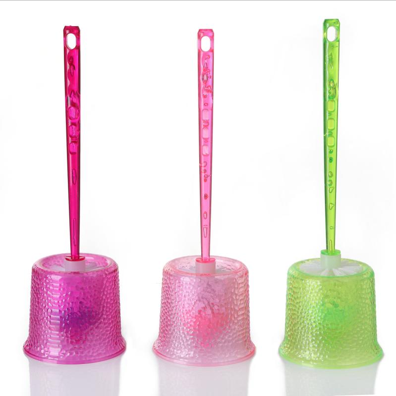 トイレブラシ レディース トイレ掃除ブラシ スタンド付き 清掃用品 掃除道具 プラスチック製 グリーン ..