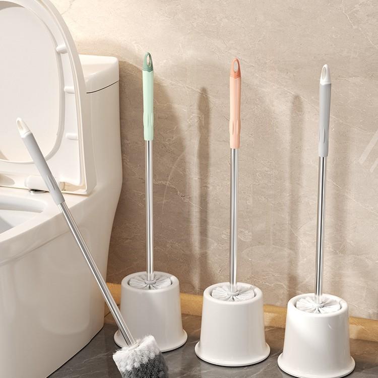 トイレブラシ 業務用 トイレ清掃ブラシ 壁掛け式 ステンレス製 グレー ピンク グリーン