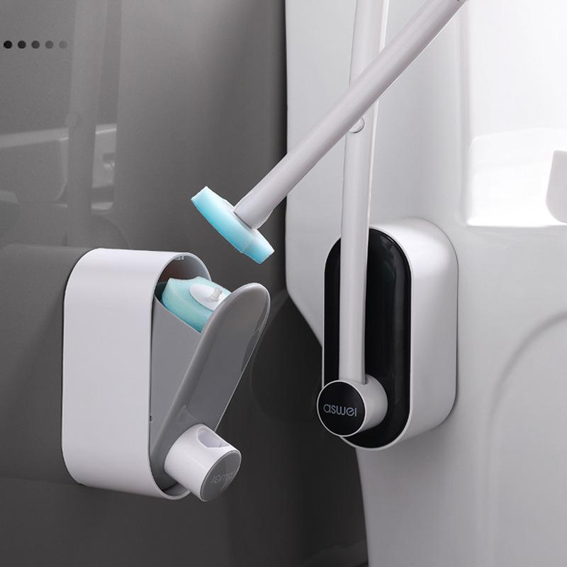 トイレブラシ レディース メンズ 壁掛け式 スポンジ 替えブラシ セット 海洋香 檸檬香 ラベンダー(x2)