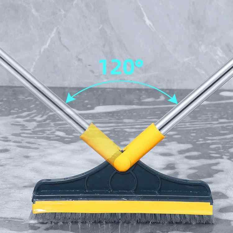 フロアブラシ レディース トイレ バスルーム タイル 掃除ブラシ 隙間ブラシ 硬い毛 2way スクレーパー ..